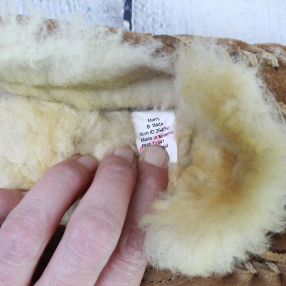 LL BEAN Wicked Good Lined Mocs Slippers Size 9 W - Picture 8 of 9